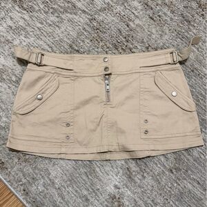 I.AM.GIA Tan Mini Skirt with Pockets